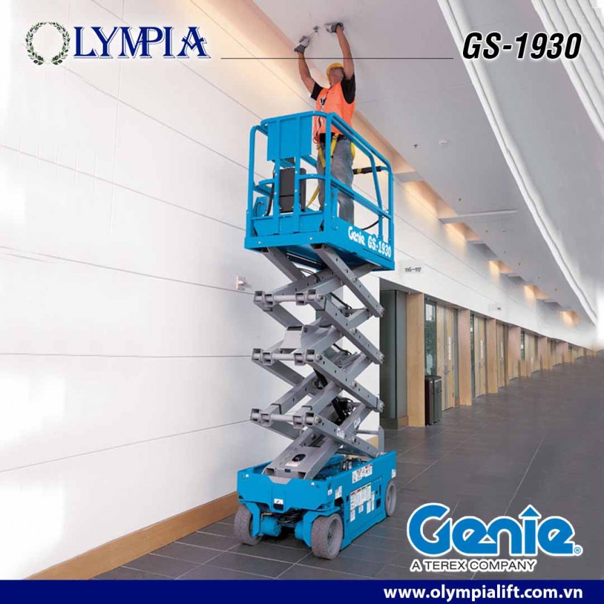 Xe nâng người cắt kéo chạy điện Genie GS-1930